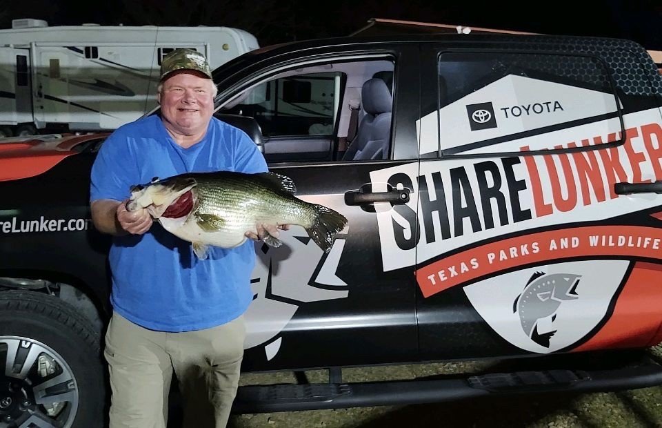 Stan Tencza of Yantis brought home this trophy fish from Lake Fork recently and entered it in the Legacy Lunkers. He used a white chatterbait to land the largemouth bass that weighed over 13 pounds.